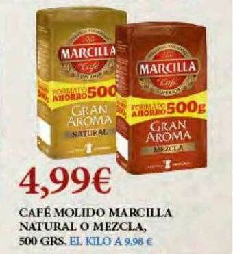 Claudio Café Molido Marcilla Natural O Mezcla oferta