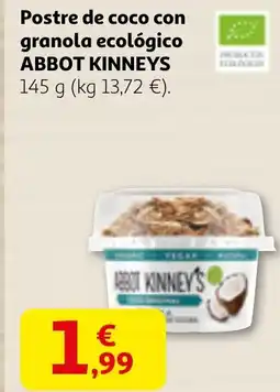 Alcampo ABBOT KINNEYS Postre de coco con granola ecológico oferta