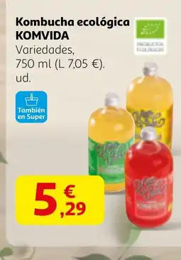 Alcampo KOMVIDA Kombucha ecológica oferta