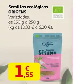 Alcampo ORIGENS Semillas ecológicas oferta