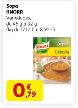 Alcampo KNORR Sopa oferta