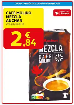 Alcampo AUCHAN Café molido mezcla oferta