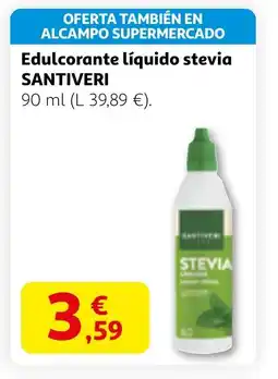 Alcampo SANTIVERI Edulcorante líquido stevia oferta