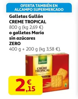 Alcampo CREME TROPICAL Galletas Gullón oferta