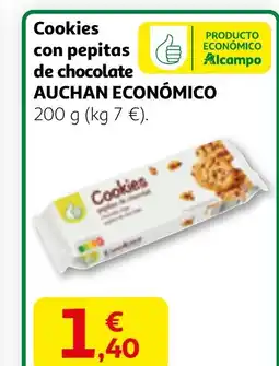 Alcampo AUCHAN ECONÓMICO Cookies con pepitas de chocolate oferta
