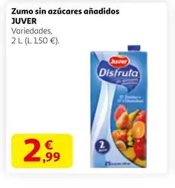 Alcampo JUVER Zumo sin azúcares añadidos oferta