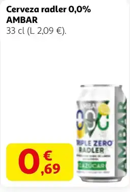 Alcampo AMBAR Cerveza radler 0,0% oferta
