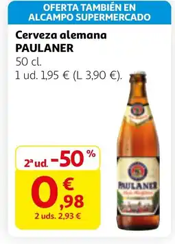 Alcampo PAULANER Cerveza alemana oferta