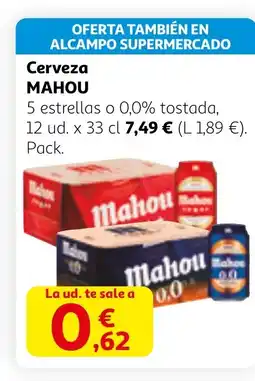 Alcampo MAHOU Cerveza oferta