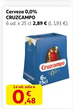 Alcampo CRUZCAMPOCerveza 0,0% CRUZCAMPO Cerveza 0,0% oferta