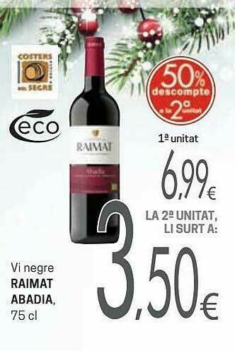 Valvi Supermercats Vi Negre Raimat Abadia oferta