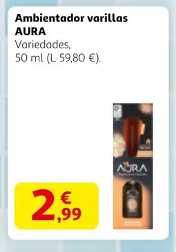 Alcampo AURA Ambientador varillas oferta