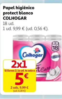 Alcampo COLHOGAR Papel higiénico protect blanco oferta