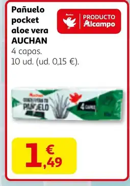 Alcampo AUCHAN Pañuelo pocket aloe vera oferta