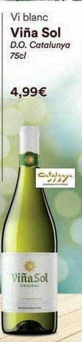 Valvi Supermercats Vi Blanc Viña Sol D.o. Catalunya oferta