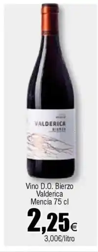 Cash FROIZ Vino D.O. Bierzo Valderica Mencía oferta