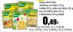 Cash FROIZ Sopa sobre Knorr Jardinera con fideos oferta