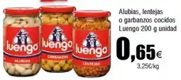 Cash FROIZ Alubias, lentejas o garbanzos cocidos Luengo oferta