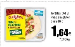 Cash FROIZ Tortillas Old El Paso sin gluten oferta