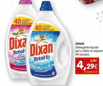 Dixan Detergente Líquido Gel O Adiós Al Separar