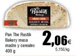 Cash FROIZ Pan The Rustik Bakery masa madre y cereales oferta