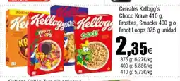 Cash FROIZ Cereales Kellogg's Choco Krave Frosties Smacks o Froot Loops oferta