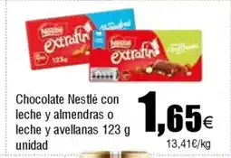 Cash FROIZ Chocolate Nestlé con leche y almendras o leche y avellanas oferta