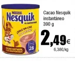 Cash FROIZ Cacao Nesquik instantáneo oferta