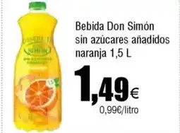 Cash FROIZ Bebida Don Simón sin azúcares añadidos naranja oferta