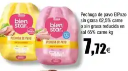 Cash FROIZ Pechuga de pavo ElPozo sin grasa 62,5% carne o sin grasa reducida en sal 65% carne oferta