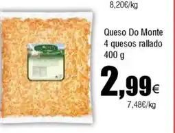 Cash FROIZ Queso Do Monte 4 quesos rallado oferta