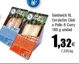 Cash FROIZ Sándwich XL Cor.de Oro Club o Pollo & Curry oferta