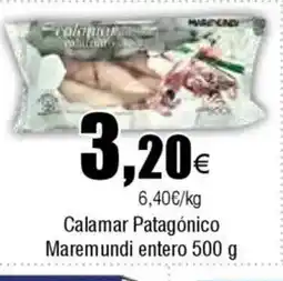 Cash FROIZ Calamar Patagónico Maremundi entero oferta