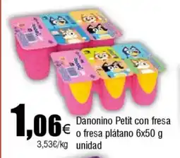 Cash FROIZ DANONINO Petit con fresa o fresa plátano oferta