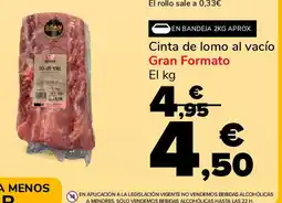 Supeco Cinta de lomo al vacío oferta