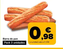 Supeco Barra de pan oferta