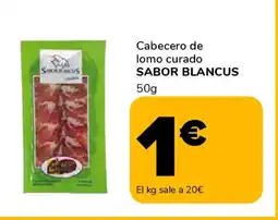 Supeco SABOR BLANCUS Cabecero de lomo curado oferta
