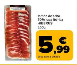 Supeco HIBERUS Jamón de cebo 50% raza ibérica oferta