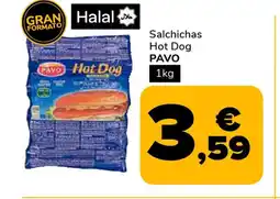 Supeco PAVO Salchichas Hot Dog oferta