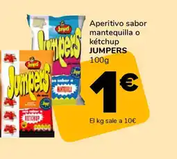 Supeco JUMPERS Aperitivo sabor mantequilla o kétchup oferta