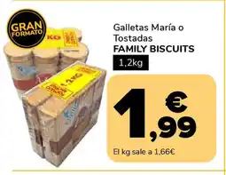 Supeco FAMILY BISCUITS Galletas María o Tostadas oferta