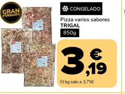 Supeco TRIGAL Pizza varios sabores oferta