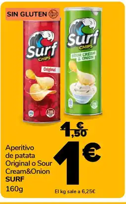 Supeco SURF Aperitivo de patata Original o Sour Cream&Onion oferta