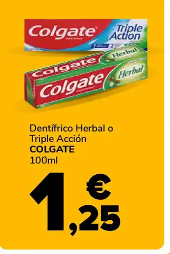 Supeco COLGATE Dentifrico Herbal o Triple Acción oferta