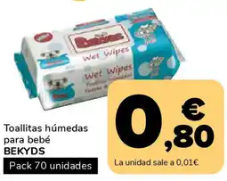 Supeco BEKYDS Toallitas húmedas para bebé oferta