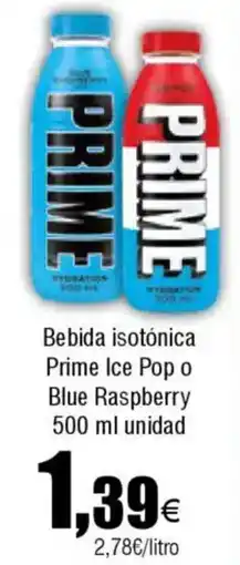 Cash FROIZ PRIME Bebida isotónica Ice Pop o Blue Raspberry oferta