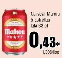 Cash FROIZ MAHOU Cerveza 5 Estrellas oferta