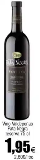 Cash FROIZ Vino Valdepeñas Pata Negra reserva oferta