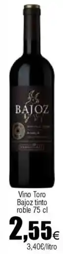 Cash FROIZ Vino Toro Bajoz tinto roble oferta