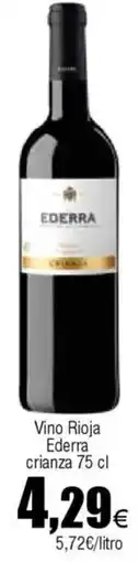 Cash FROIZ EDERRA Vino Rioja crianza 75 c oferta